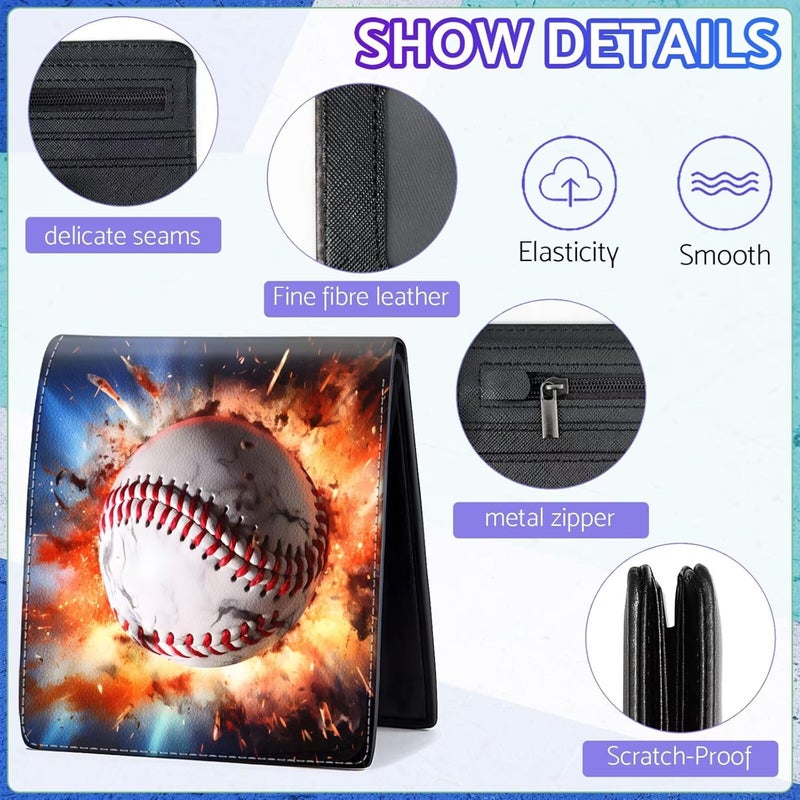ZHIMEBYE Boys Wallet for Kids, Cool Kids Wallet for Boys Ages 8-10 9-12 11-15, Funny Baseball Leather Bifold Rfid Blocking, Coin Pocket Id Window for Teen Men Youth Guys Birthday Christmas Gifts - Image 5
